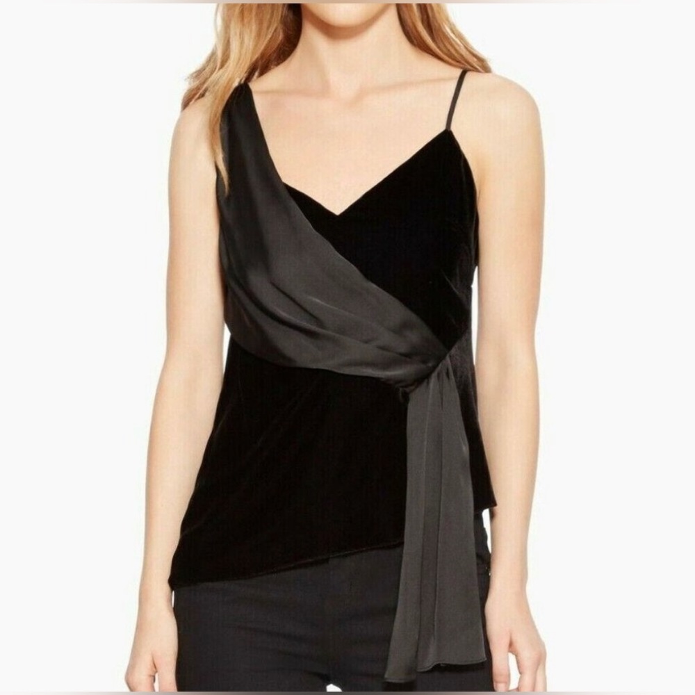 Parker New York asymmetrical velvet tank small